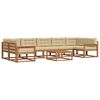 vidaXL Set di divani da esterno con cuscino 8 pcs Naturale e Beige