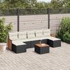 vidaXL Set Divani da Giardino con Cuscini 8 pz Nero in Polyrattan