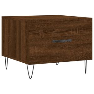 vidaXL Tavolino da Salotto Rovere Marrone 50x50x40cm Legno Multistrato