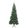 vidaXL Albero di Natale Artificiale Angolare con 300 LED Verde 240 cm
