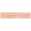 vidaXL Piano Tavolo Marrone Chiaro 200x40x(2-6) cm Rovere Non Trattato