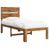 vidaXL Letto Singolo con Testiera ROSTOCK Naturale 90 x 200 cm