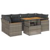 vidaXL Set Divano da Giardino 6pz con Cuscini Grigio Polyrattan Acacia