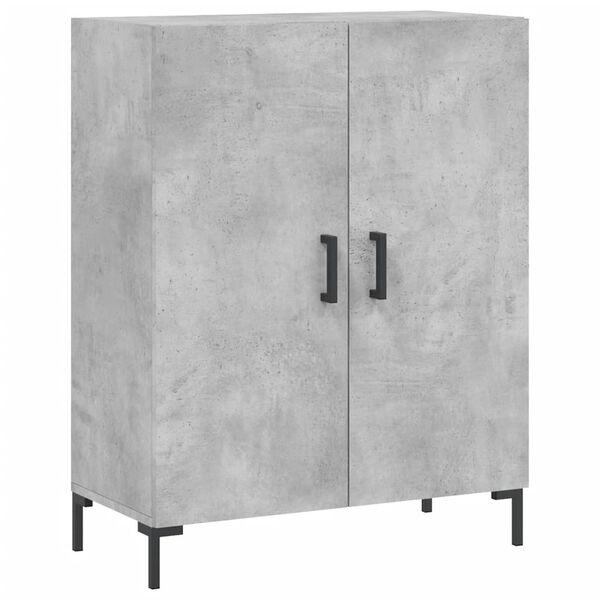 vidaXL Credenza Grigio Cemento 69,5x34x90 cm in Legno Multistrato