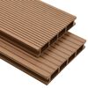 vidaXL Pavimento da Deck 4 pcs Teak riciclato WPC