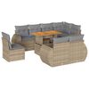 vidaXL Set Divano da Giardino 9 pz con Cuscini Beige in Polyrattan