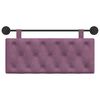 vidaXL Testata appesa Montaggio a parete Viola 110 x 55 x 7 cm Velluto