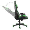 vidaXL Sedia da Gaming Girevole Verde in PVC