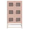 vidaXL Credenza Rosa 68x39x123 cm in Acciaio