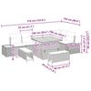 vidaXL Set Divano da Giardino 9 pcs Beige polyrattan