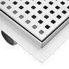 vidaXL Scarico doccia a pois Argento 20 x 20 cm Acciaio Inox 304