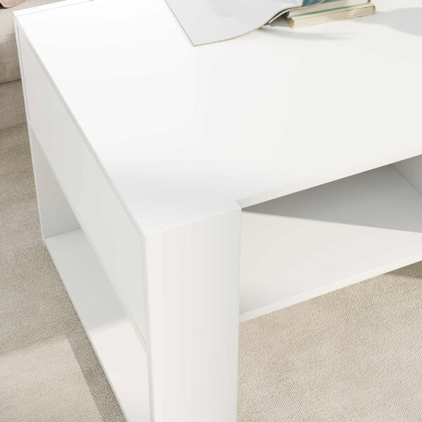 vidaXL Tavolino da salotto Bianco 92 x 53 x 45 cm Legno multistrato