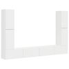 vidaXL Set mobile TV 8 pz Bianco Legno ingegnerizzato