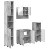 vidaXL Set di mobili per il bagno con porta 4 pcs Grigio cemento