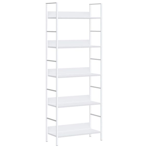 vidaXL Scaffale Libri 5 Ripiani Bianco 60x27,6x158,5 Legno Multistrato
