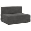 vidaXL Divano Letto Pieghevole Grigio Scuro 100 x 80 x 60 cm Tessuto