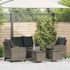 vidaXL Set Divano da Giardino 6 pz con Cuscini Grigio in Polyrattan