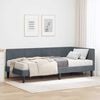 vidaXL Struttura Letto Angolare con Materasso 2 pcs Grigio Velluto