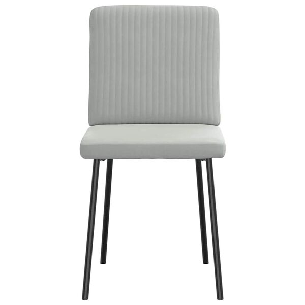 vidaXL Sedie da Pranzo 4 pz Grigio Chiaro in Velluto