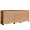 vidaXL Credenza con Luci LED Rovere Fumo 162x37x67 cm