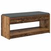 vidaXL Panca per ingresso con cuscino Legno vecchio 103 x 38 x 45 cm