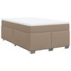 vidaXL Giroletto a Molle con Materasso Cappuccino 120x190cm Similpelle