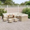 vidaXL Set Divano da Giardino con cuscino 14 pcs Beige polyrattan