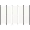 vidaXL Paravento a 5 Pannelli Bianco 250x180 cm
