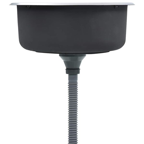 vidaXL Lavello da Cucina con Filtro e Sifone in Acciaio Inox