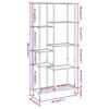 vidaXL Scaffale per Libri 80x30x180 cm Acciaio e Legno Multistrato