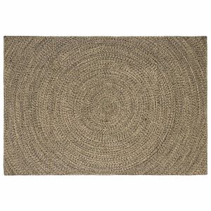 vidaXL Tappeto da Area Naturale e Nero 160 x 230 cm Juta