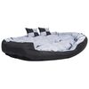 vidaXL Cuscino per Cani Reversibile Lavabile Grigio Nero 150x120x25 cm
