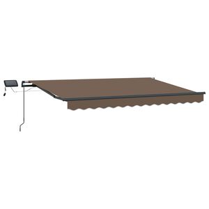 vidaXL Tenda retrattile Tortora 350 x 250 cm Tessuto e Alluminio