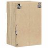 vidaXL Mobili da parete con luci LED per TV 2pz Rovere Sonoma 40x30x60,5 cm