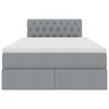 vidaXL Letto con contenitore e materasso Grigio chiaro 120 x 200 cm