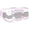 vidaXL Set Divano da Giardino 8pz con Cuscini Grigio Polyrattan Acacia