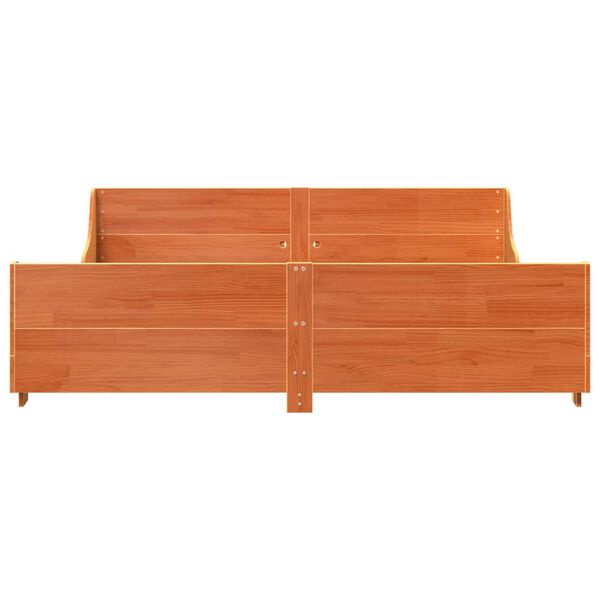 vidaXL Letto senza Materasso Marrone Cera 180x200 cm in Legno di Pino
