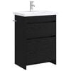 vidaXL Set di mobili per il bagno Rovere Nero 61 x 40 x 84,5 cm