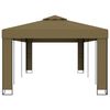vidaXL Gazebo con Tetto Doppio 3x6 m Grigio Talpa 180 g/m²