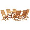 vidaXL Set da Pranzo per Giardino 7 pcs Marrone