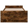 vidaXL Giroletto con Cassetti Rovere Fumo 90x190 cm Legno Multistrato
