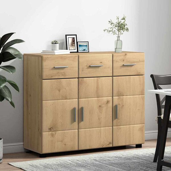 vidaXL Credenza con lo scaffale Rovere artigianale 88,5 x 30,5 x 73 cm