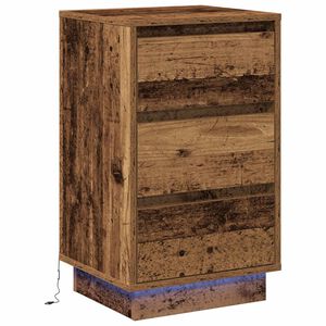 vidaXL Armadio da Notte con cassetto Legno vecchio 39 x 34,5 x 65 cm