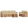 vidaXL Set di divani da esterno 7 pz Naturale e Beige
