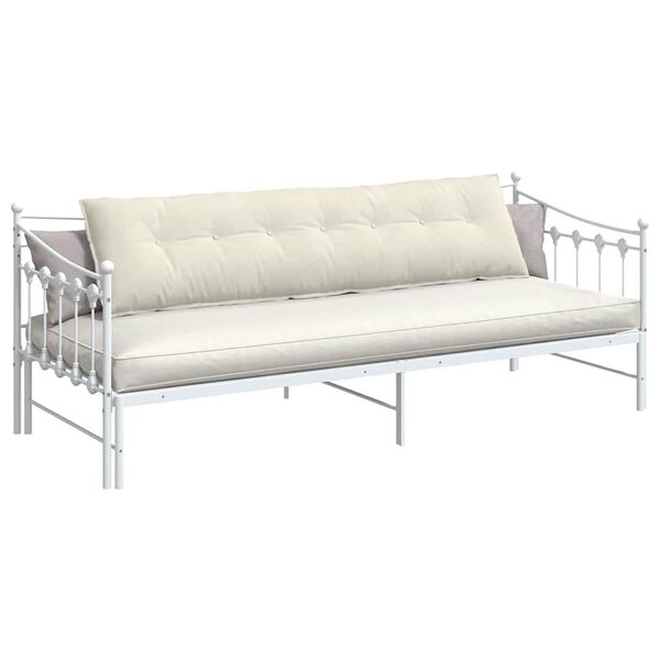 vidaXL Cuscino per Schiena Crema 200 x 50 cm Tessuto in Cords