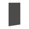 vidaXL Tenda Plissettata Nera 80x150 cm Larghezza Tessuto 79,4 cm