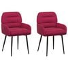 vidaXL Sedie da pranzo 2 pz Velluto Rosso Vino 59 x 59,5 x 90 cm