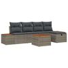 vidaXL Set Divano da Giardino 6 pz Grigio polyrattan