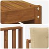 vidaXL Set divani 10 pcs Naturale e Beige Legno di Acacia Massello