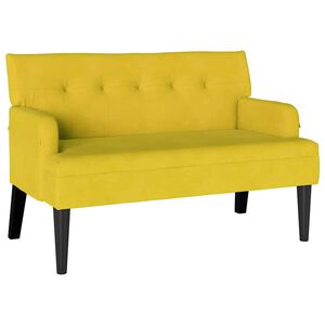 vidaXL Panca Chesterfield Giallo 112 x 65,5 x 75 cm Velluto